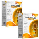 Condroless Complex Colágeno tipo 2 Curcuma 60 comprimidos kit 2 caixas