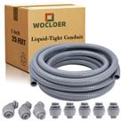 Conduíte estanque a líquidos Wocloer 25 pés e 1 polegada com kit de conectores
