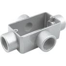Condulete fixo 1" tipo "X" - sem tampa / sem rosca / sem pintura