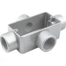 Condulete fixo 2.1/2" tipo "X" - com tampa / sem rosca / sem pintura