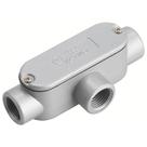 Condulete fixo ovalado 1/2" tipo "T" - com tampa / rosca BSP / com pintura