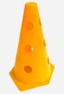 Cone de Agilidade Alux 23 cm Flexível com furos - Laranja