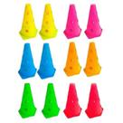 Cone De Marcação Furado Colorido 24cm Pvc - Kit C/ 60 Unidades