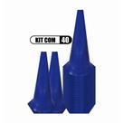 Cone De Marcação Sinalizador Colorido 50cm Pvc Rígido - Kit C/ 40 Unidades