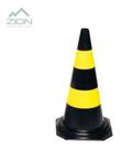 Cone De Rua Sinalização Obra Buraco Preto Amarelo 50cm