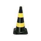 Cone De Sinalização 50cm Preto-amarelo Para Segurança Viária