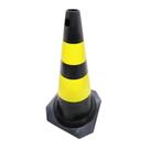 Cone de Sinalização 70cm Amarelo e Preto Plastcor