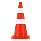 Cone de Sinalização 70cm Laranja e Branco Plastcor