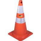 Cone de Sinalização com 75 cm Flexível, Branco e Laranja, em Pvc, Vonder OstenVonder