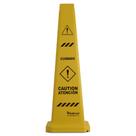 Cone de Sinalização Cuidado 116x32,5cm - BRALIMPIA