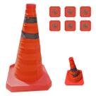 Cone de Sinalizaçao Retratil Portatil Kit 6 Uni Dobravel Obra Transito Trafego Segurança Balizador Emergencia Construçao Cone de Sinalizaçao Retratil Portatil Kit 6 Uni Dobravel Obra Transito Trafego Segurança Balizador Emergencia Construçao