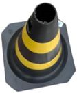 Cone De Sinalização Segurança Pvc 75cm Preto e Amarelo Cone De Sinalização Segurança Pvc 75cm Preto e Amarelo