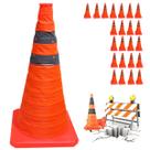 Cone Estrada Flexivel Retratil Kit 23 Uni Alerta Portatil Dobravel Transito Sinalizaçao Rodovia Obra Balizador Segurança Cone Estrada Flexivel Retratil Kit 23 Uni Alerta Portatil Dobravel Transito Sinalizaçao Rodovia Obra Balizador Segurança