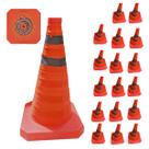 Cone Estrada Kit 17 Uni Retratil Alerta Transito Portatil Dobravel Flexivel Sinalizaçao Rodovia Obra Balizador Segurança Cone Estrada Kit 17 Uni Retratil Alerta Transito Portatil Dobravel Flexivel Sinalizaçao Rodovia Obra Balizador Segurança
