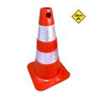 Cone Flexível com Faixa Refletiva 50cm - Plastcor