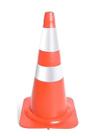 Cone flexivel laranja - 75cm - refletivo