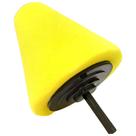 Cone Polimento de Rodas e Cantos 80mm Amarelo Médio