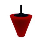 Cone Polimento de Rodas e Cantos 80mm Vermelho Macio
