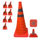 Cone Retratil Alerta Obra Kit 7 Uni Flexivel Sinalizaçao Dobravel Segurança Rodovia Estrada Emergencia Estacionamento