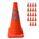 Cone Retratil Kit 19 Uni Sinalizaçao Portatil Construçao Balizador Trafego Obra Estacionamento Segurança Dobravel Cone Retratil Kit 19 Uni Sinalizaçao Portatil Construçao Balizador Trafego Obra Estacionamento Segurança Dobravel