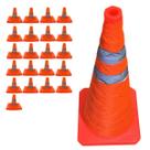Cone Retratil Kit 21 Uni Sinalizador Portatil Dobravel Flexivel Segurança Obra Estacionamento Estrada Trafego Rodovia Cone Retratil Kit 21 Uni Sinalizador Portatil Dobravel Flexivel Segurança Obra Estacionamento Estrada Trafego Rodovia