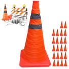 Cone Retratil Kit 22 Uni Dobravel Sinalizaçao Flexivel Obra Estacionamento Segurança Rodovia Estrada Rua Balizador Cone Retratil Kit 22 Uni Dobravel Sinalizaçao Flexivel Obra Estacionamento Segurança Rodovia Estrada Rua Balizador