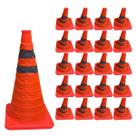 Cone Retratil Kit 22 Uni Sinalizador Portatil Dobravel Flexivel Segurança Obra Estacionamento Estrada Trafego Rodovia Cone Retratil Kit 22 Uni Sinalizador Portatil Dobravel Flexivel Segurança Obra Estacionamento Estrada Trafego Rodovia