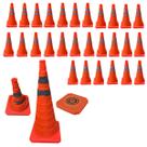 Cone Retratil Kit 30 Uni Dobravel Sinalizaçao Flexivel Obra Estacionamento Segurança Rodovia Estrada Rua Balizador Cone Retratil Kit 30 Uni Dobravel Sinalizaçao Flexivel Obra Estacionamento Segurança Rodovia Estrada Rua Balizador