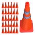 Cone Retratil Portatil Sinalizaçao Kit 30 Uni Obra Trafego Baliza Aviso Alerta Segurança Estrada Rua Dobravel Flexivel Cone Retratil Portatil Sinalizaçao Kit 30 Uni Obra Trafego Baliza Aviso Alerta Segurança Estrada Rua Dobravel Flexivel