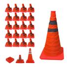 Cone Retratil Sinalizaçao Kit 22 Uni Portatil Obra Trafego Baliza Aviso Alerta Segurança Estrada Rua Dobravel Flexivel Cone Retratil Sinalizaçao Kit 22 Uni Portatil Obra Trafego Baliza Aviso Alerta Segurança Estrada Rua Dobravel Flexivel