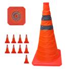 Cone Retratil Sinalizaçao Kit 9 Uni Portatil Obra Trafego Baliza Flexivel Dobravel Segurança Estrada Rua Aviso Alerta Cone Retratil Sinalizaçao Kit 9 Uni Portatil Obra Trafego Baliza Flexivel Dobravel Segurança Estrada Rua Aviso Alerta