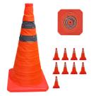 Cone Rodovia Retratil Transito Kit 9 Uni Flexivel Segurança Estrada Emergencia Dobravel Alerta Obra Sinalizaçao Rua Cone Rodovia Retratil Transito Kit 9 Uni Flexivel Segurança Estrada Emergencia Dobravel Alerta Obra Sinalizaçao Rua