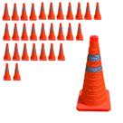 Cone Segurança Portatil Kit 29 Uni Retratil Sinalizador Transito Aviso Acidente Estacionamento Estrada Rodovia Rua