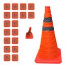 Cone Segurança Retratil Kit 18 Uni Flexivel Alerta Obra Dobravel Rodovia Estrada Sinalizaçao Emergencia Estacionamento Cone Segurança Retratil Kit 18 Uni Flexivel Alerta Obra Dobravel Rodovia Estrada Sinalizaçao Emergencia Estacionamento