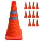 Cone Sinalizaçao Kit 11 Uni Retratil Portatil Dobravel Obra Transito Trafego Segurança Balizador Emergencia Construçao Cone Sinalizaçao Kit 11 Uni Retratil Portatil Dobravel Obra Transito Trafego Segurança Balizador Emergencia Construçao