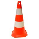 Cone Sinalização Laranja e Branco Rígido 75cm