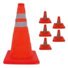 Cone Transito Retratil Kit 5 Uni Portatil Sinalizaçao Dobravel Obra Balizador Segurança Estrada Rodovia Rua Cone Transito Retratil Kit 5 Uni Portatil Sinalizaçao Dobravel Obra Balizador Segurança Estrada Rodovia Rua