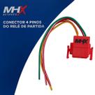 Conector 4 Pinos Do Rele Partida Para Motos Honda