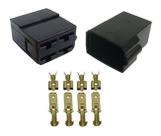 Conector 4 Vias Macho/femea Com Terminais 10 Conjuntos