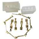 Conector 8 Vias M/F C/Terminais 6,3MM BRANCO P/INST SOM-2165