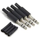 Conector AnCable, pacote com 4 pacotes de plástico TRS de 6,35 mm com tubo