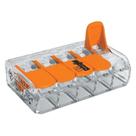 Conector Automático Pentapolar 221-415 Transparente 4 Peças Wago Conector Automático Pentapolar 221-415 Transparente 4 Peças Wago