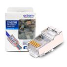 Conector Blindado Vazado RJ45 100 Unidades