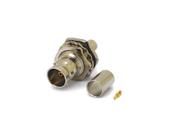 Conector BNC 75 Ohms Fêmea Reto Cabo Painel Crimpagem RG 59 - LF-26 - Gav 11 - KLC