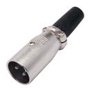Conector cannon de microfone macho com prensa - pc / 5 Conector cannon de microfone macho com prensa - pc / 5