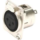 Conector Cannon Fêmea 3 Polos Para Painel Metal Storm Pacote C/5 UN Conector Cannon Fêmea 3 Polos Para Painel Metal Storm Pacote C/5 UN