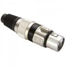 Conector Cannon Fêmea Preto YS1057A-PO Corpo Metálico Genérico - PCT / 5