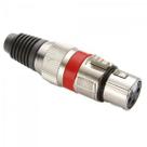 Conector Cannon Fêmea Vermelho YS1057A-VM Corpo Metálico Genérico - PCT / 5