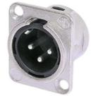 Conector cannon neutrik nc3md-l-1 p/painel