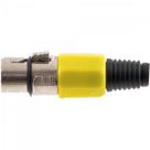 Conector Cannon XLR Fêmea JCCN0008 Plástico Amarelo Storm - PCT / 5